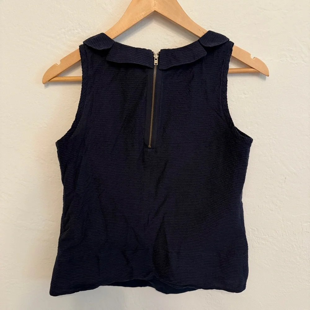 J.Crew High Neck Cotton-Silk Blend Blouse